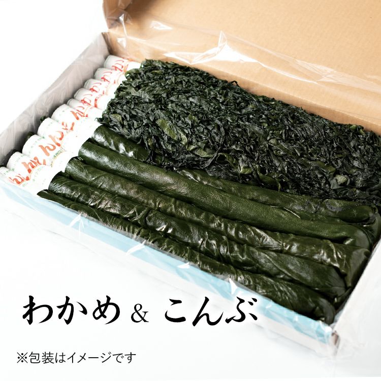 わかめん 海藻セット（わかめ・茎わかめ・こんぶ）各500g×1袋 | わかめ（塩蔵