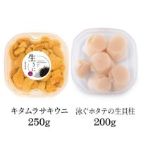 ホタテ、　ウニ 北海道産！ムラサキウニ、ホタテのセット - うに専門店 世壱屋