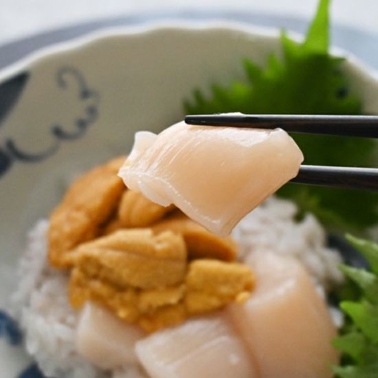 生うにと泳ぐホタテの生貝柱セット２（期間限定）